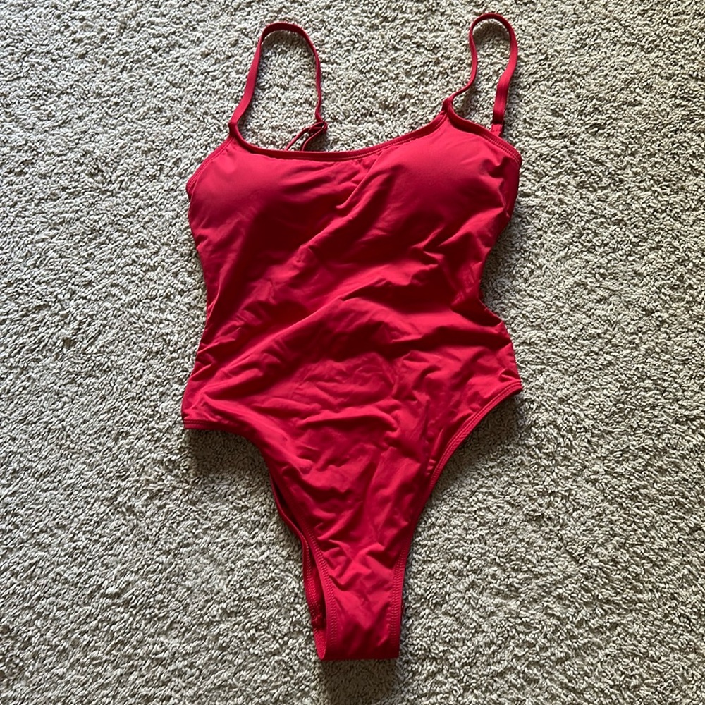 Andie Swim the Laguna One Piece in red XS tall NWT
